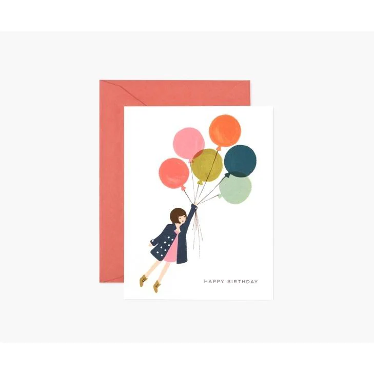 Rifle Paper Co. - Carte - Ballons Happy Birthday||Rifle Paper Co. - Fly Away Birthday - Card - Boutique Bébé en Ligne : Soins, Jouets et Articles Wlidaty Maison