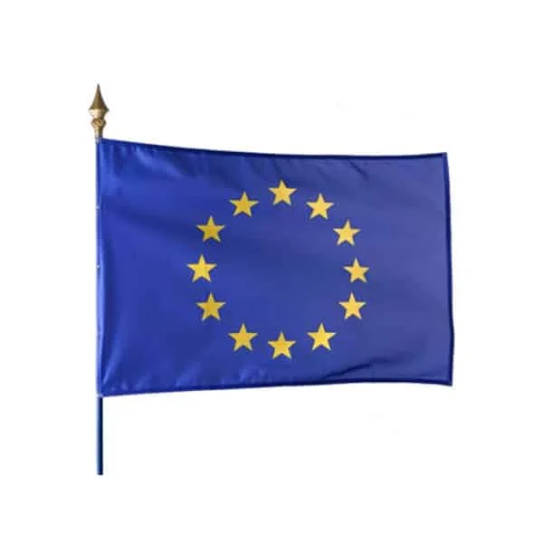 Drapeau européen fixé sur hampe - Saldi Straordinari – Offerte Speciali Disponibili Adesso - Drapeau personnalisé