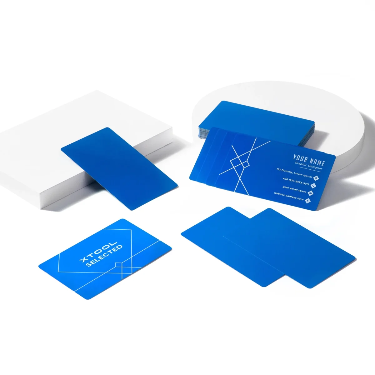 Cartes de visite en métal bleu entreprise (60pcs) - E-shop mondial – Produits durables, modernes et accessibles partout