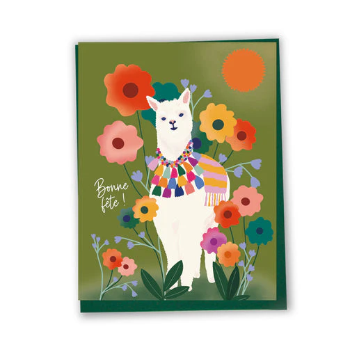 Lili Graffiti - Carte De Souhait - Bonne Fête - Lama||Lili Graffiti - Greeting Card - Happy Birthday - Llama - Boutique Bébé en Ligne : Soins, Jouets et Articles Maison Carte Anniversaire Lama Pinata - Popcarte