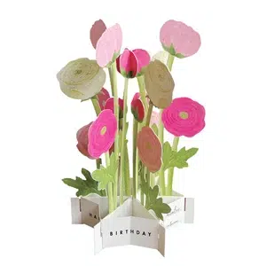 Carte Pop up Anniversaire Renoncule Organisation maison solutions rangement