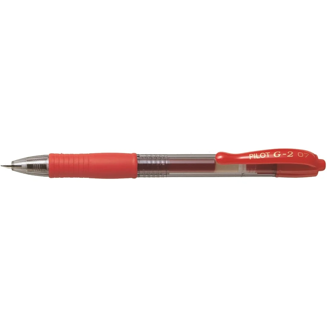 Stylo gel unité Rouge – PILOT G2 - Organisation de la maison avec des solutions de rangement - {'count': 9, 'name': 'Organiseur'}