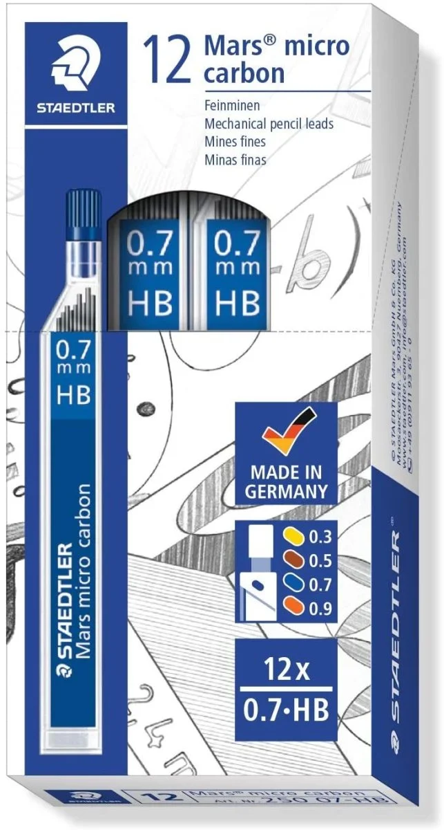 Mines criterium Mm etuis Mars Micro Carbon 250 Organisation maison solutions rangement