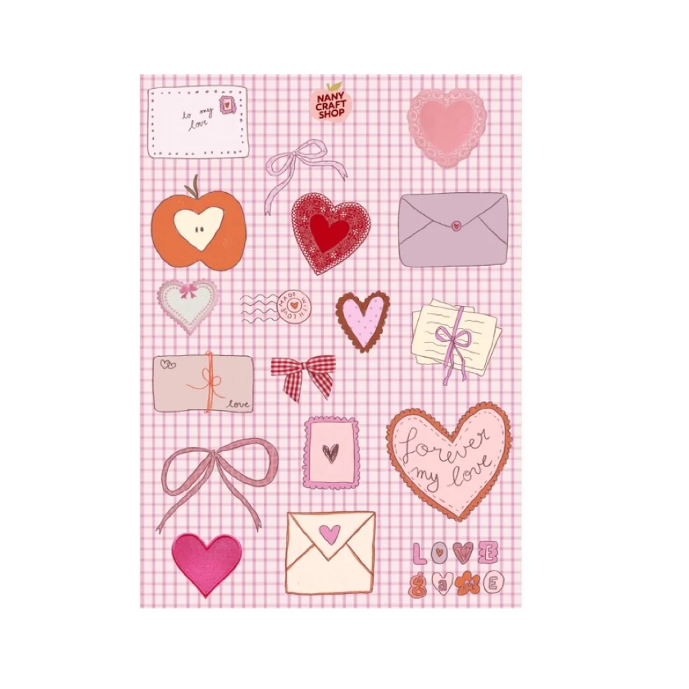 Stickers Nany Craft Shop – Mail Club Coeur - Organisation Conservation de la maison avec des solutions de rangement