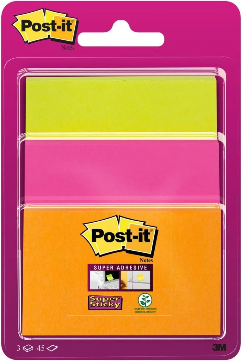 Post-it, couleurs et tailles assorties, 76 mm x 76 mm, 45 feuilles POG – 3M - Organisation de la maison avec des solutions de rangement - {'count': 9, 'name': 'it'}