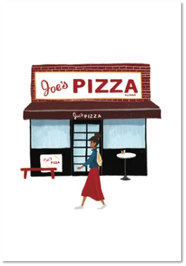 Carte postale New Joe’s Pizza Organisation maison solutions rangement