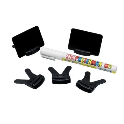 ETIQUETTES NOIRES 6X4CM + SOCLES PAR 25 + MARQUEUR CRAIE BLANC PTE FINE 1 MM - Saldi Straordinari – Offerte Speciali Disponibili Adesso - stylo feutre indélébile etiquette noire socle marqueur pte fine millimètre