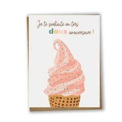 Lili Graffiti - Carte - Doux Large Anniversaire||Lili Graffiti - Card - Sweet Birthday - Boutique Bébé en Ligne : Soins, Jouets et Articles Maison