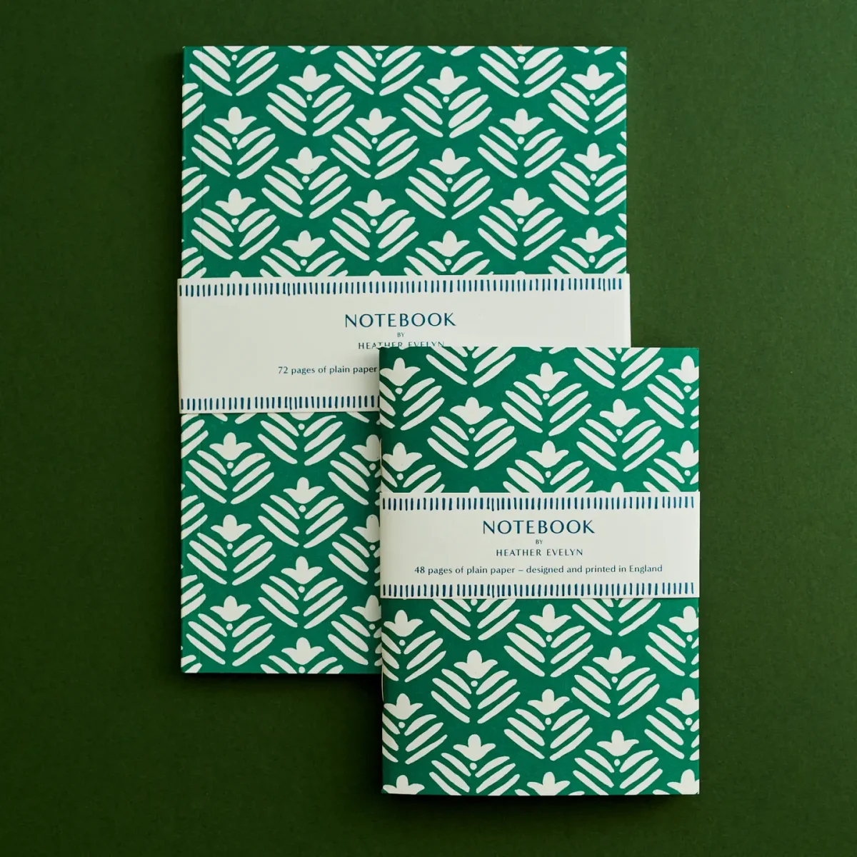 Carnet Format A6 Fleur Vert Heather Evelyn Organisation maison solutions rangement