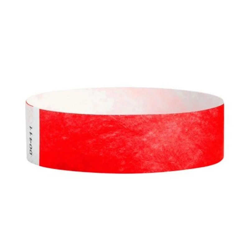 Lot de 10 bracelets en tyvek rouge - Vins Rouges Harmonieux pour Chaque Occasion - {'count': 1, 'name': 'Jour'}