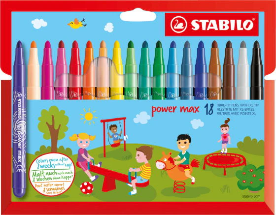 Stabilo - 18 Feutres||Stabilo - 18 Fibre-Tip Pencils - Boutique Bébé en Ligne : Soins, Jouets et Articles Maison Dessin