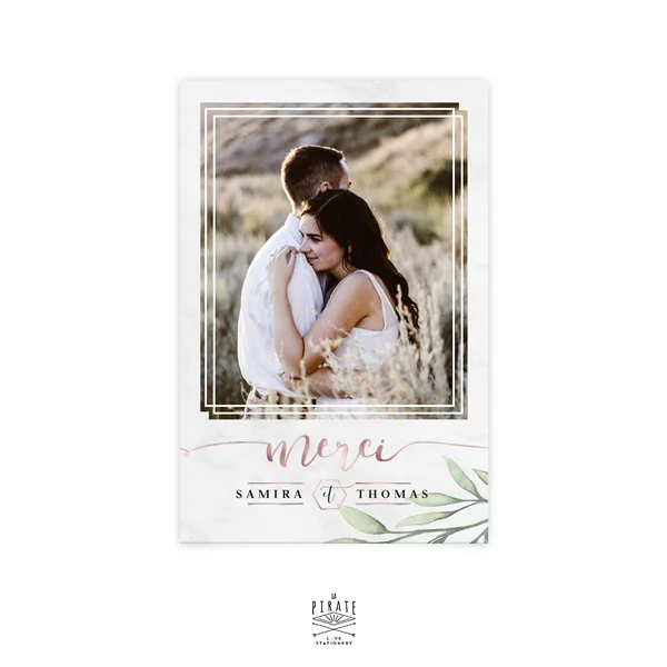 Carte de remerciements mariage Marbre et dorure avec photo | Collection Alba - Saldi Straordinari – Offerte Speciali Disponibili Adesso - invitation mariage carte remerciement mariage marbre dorure photo collection