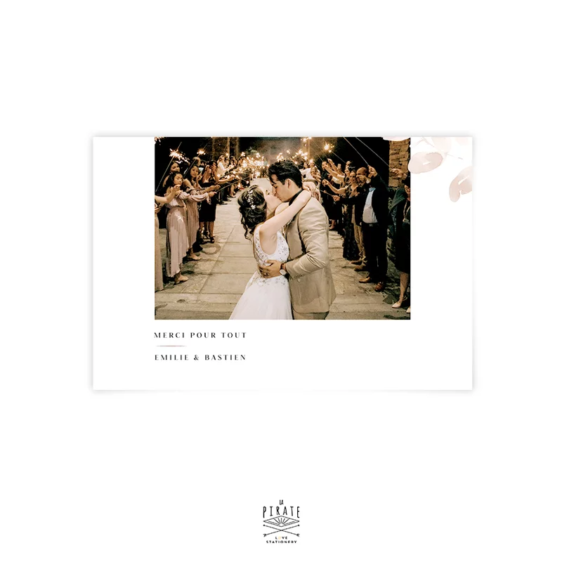 Carte de remerciements mariage Eucalyptus photo paysage, bohème | Collection Sienne - Saldi Straordinari – Offerte Speciali Disponibili Adesso - popcarte carte remerciement mariage eucalyptus photo paysage collection