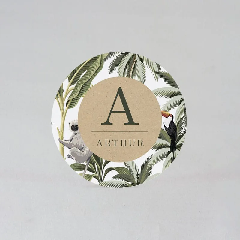 Étiquette autocollante Tropicale – Lot de 8 - ​Boulangerie-Pâtisserie | Pain au Levain & Viennoiseries​ - étiquetage alimentaire étiquette lot pâtisserie pain amp viennoiseries