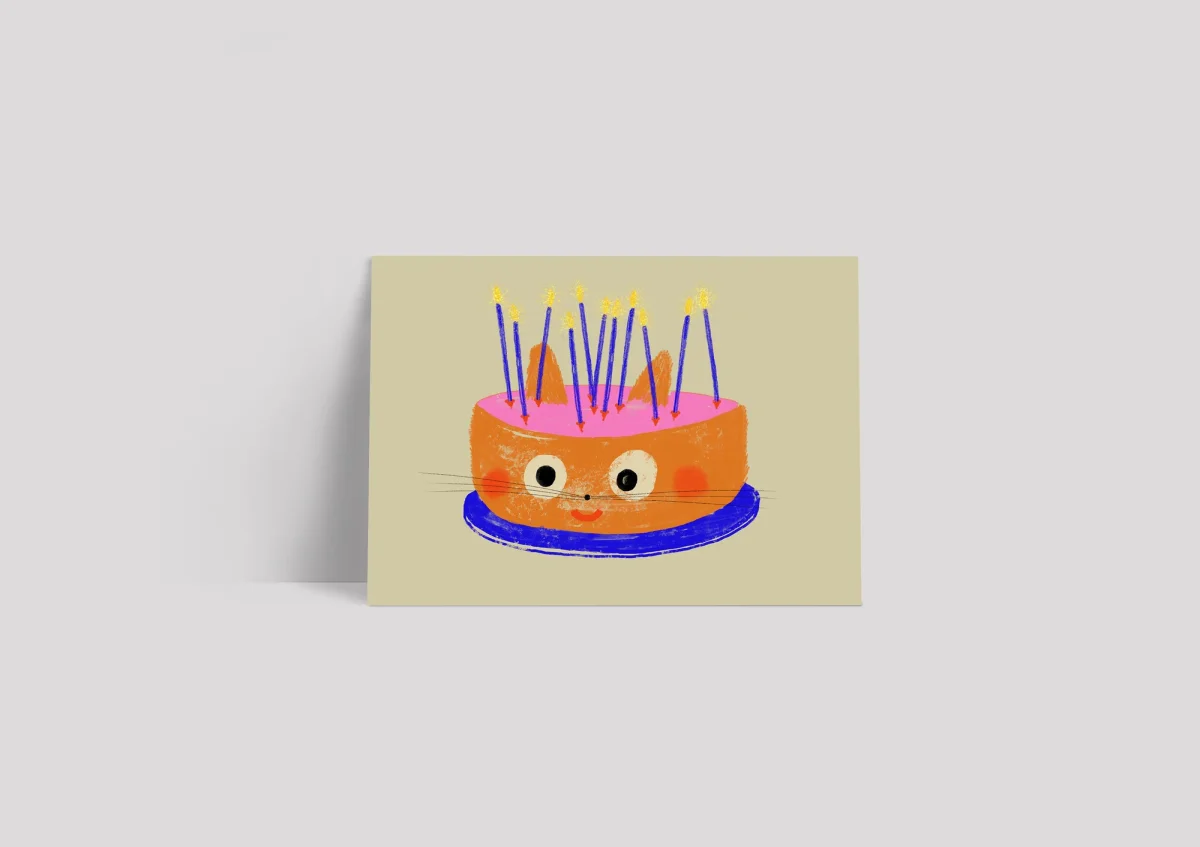 Carte Postale Gâteau Chat d’Anniversaire Organisation maison solutions rangement