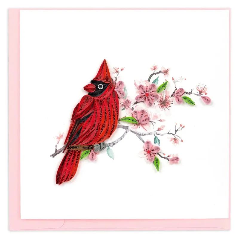 Quilling Card – Cardinal & Cherry Blossom - Saldi Straordinari – Offerte Speciali Disponibili Adesso - {'count': 1, 'name': 'Rohl'}