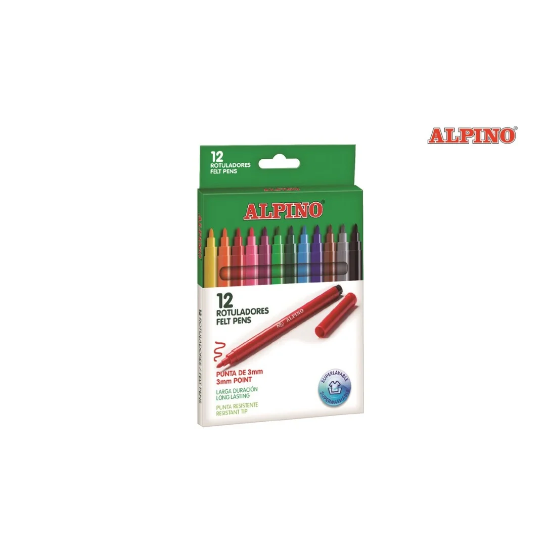 Feutres standard 12 Unités – ALPINO - Organisation de la maison avec des solutions de rangement 15 idées pour organiser la maison | Clin d'œil