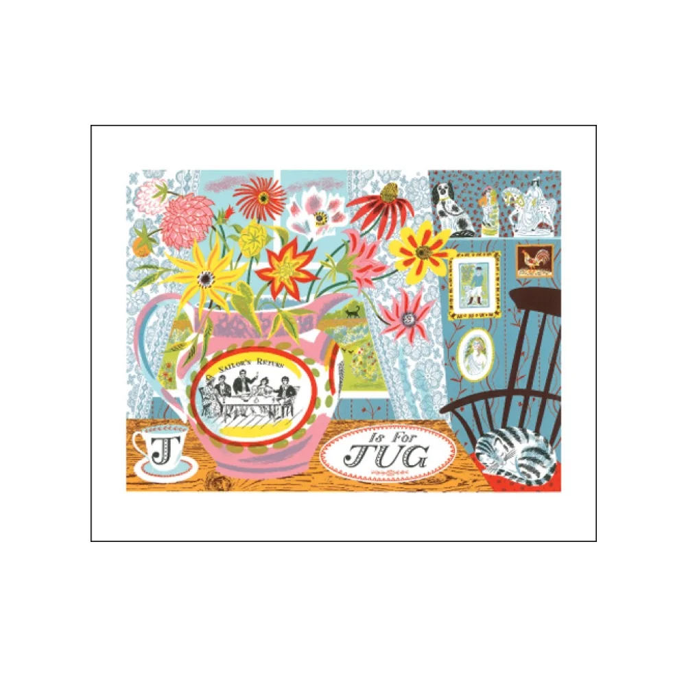 Carte voeux Alphabet Jug Organisation maison solutions rangement