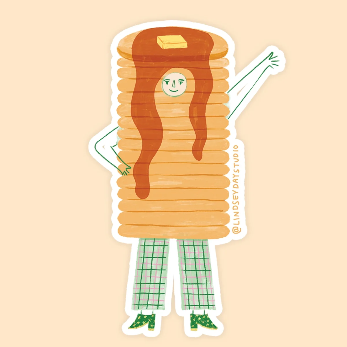 Sammy Shortstack Pancake Sticker - Organisation de la maison avec euros des solutions de rangement