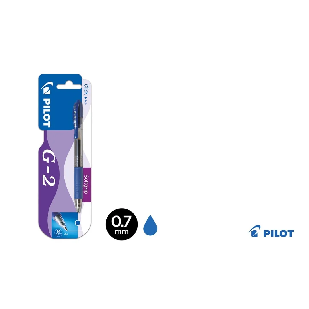 Stylo gel G2 bleu blister – PILOT - Organisation de la maison avec des solutions de rangement - {'count': 1, 'name': 'Pinceaux'}