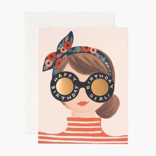 Rifle Co Carte Fille Fête||Rifle Co Birthday Girl Card Boutique Bébé Ligne Soins Jouets Articles Maison