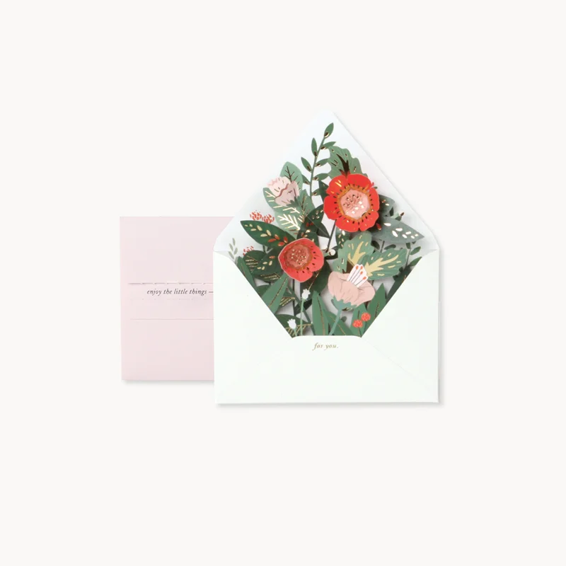 Mini Carte Pop Up – Enveloppe florale - Organisation de la maison avec des solutions de rangement Mini enveloppes avec papier vierge, cartes de visite, petit index, cartes  flash, carte de note GROMessage, mini étiquettes en papier, dentelle,  100-300 pièces - AliExpress 21