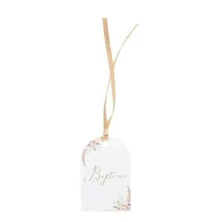 Etiquette « Baptême »- Pampas et Fleurs de Coton – Lot de 10 - ​Boulangerie-Pâtisserie | Pain au Levain & Viennoiseries​ étiquettes pour pain - Etsy France