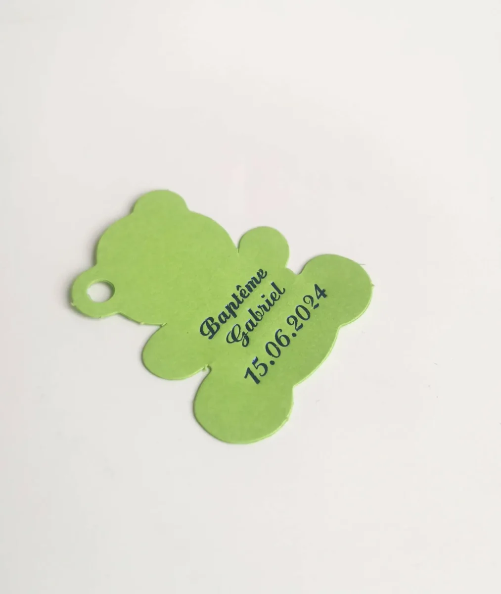 Etiquette règles dragées – Ourson Vert – Personalisée - ​Boulangerie-Pâtisserie | Pain au Levain & Viennoiseries