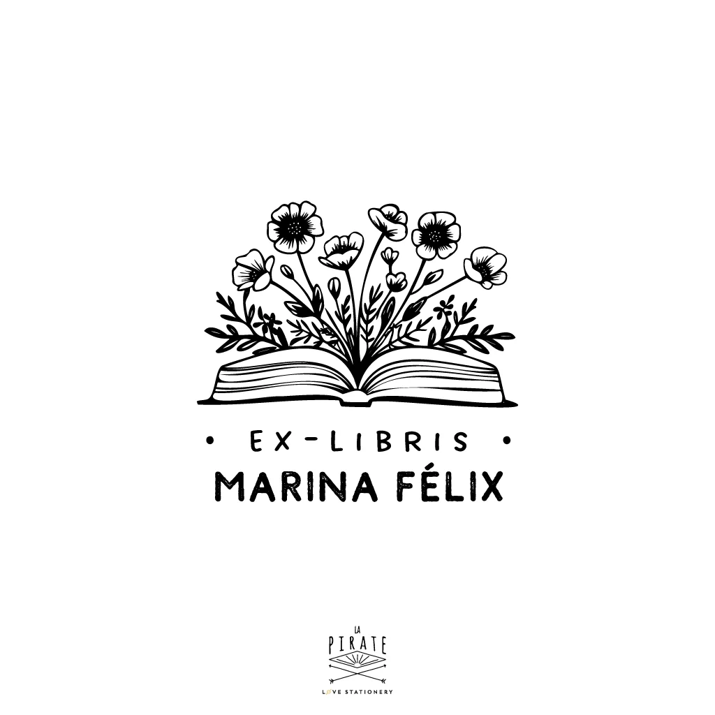 Tampon ex-libris livre fleuri personnalisé - Saldi Straordinari – Offerte Speciali Disponibili Adesso - Couverture