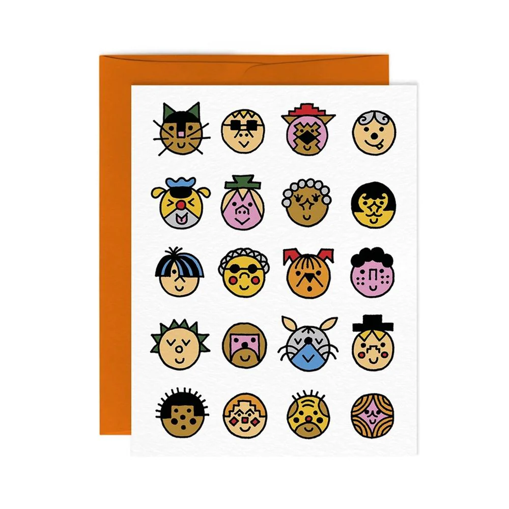 Paperole - Carte de Souhaits - P'tites Faces||Paperole - Wish Card - Littles Faces - Boutique Bébé en Ligne : Soins, Jouets garçon et Articles Maison