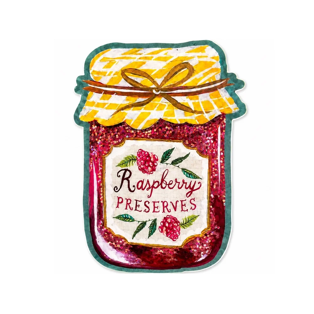 Sticker Glitter Confiture de Framboise - Organisation de la hermétique maison avec des solutions de rangement