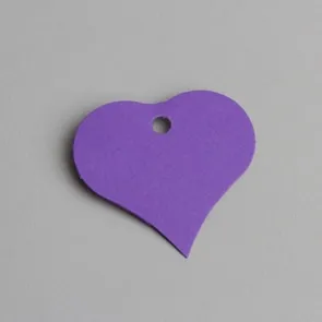 Étiquette à dragées – Cœur – Étiquette Violet - ​Boulangerie-Pâtisserie | Pain au Levain & Viennoiseries