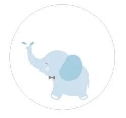 Étiquettes autocollantes éléphant bleu - ​Boulangerie-Pâtisserie | Pain au Levain & Viennoiseries​ - Etiquette prix boulangerie