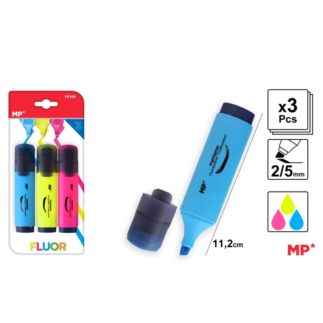 Marqueur fluorescent pack de 3 – Madrid Papel - Organisation de la maison avec des solutions de rangement Loghot Organiseur de rangement pour marqueurs à 120 emplacements pour  bureau avec séparateur amovible pour ranger des marqueurs, stylos, crayons  de couleur, fournitures