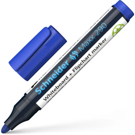Marqueur pour Tableau Blanc et Bloc Flip Chart – Bleue 2-3 mm – Schneider - Organisation petits de la maison avec des solutions de rangement