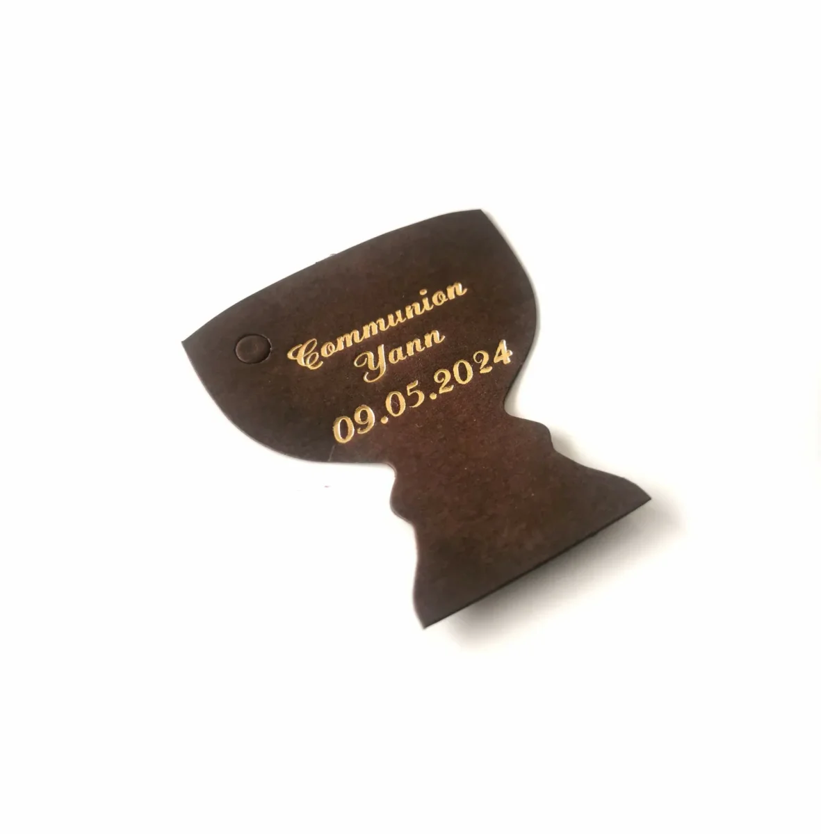 Etiquette dragées – Calice Chocolat – Personalisée - ​Boulangerie-Pâtisserie | Pain au Levain & Viennoiseries​ Etiquette dragées - Calice Chocolat - Personalisée - La Boite à Dragées