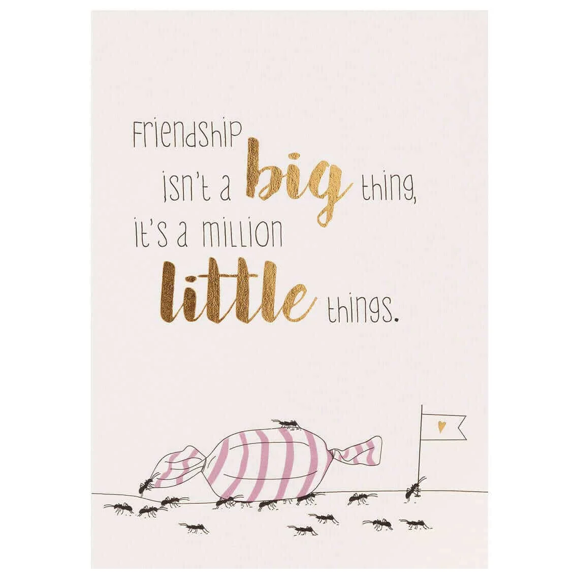 Carte postale amitié « Friendship isn’t a big thing… » - Vins Rouges Harmonieux pour Chaque Occasion - Joyeux anniversaire