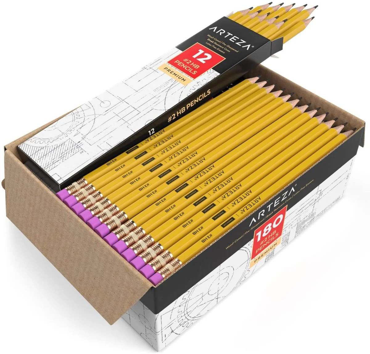 Crayon de papier – Arteza 180 - Organisation de la maison avec des solutions de rangement - {'count': 1, 'name': 'Vidéo'}