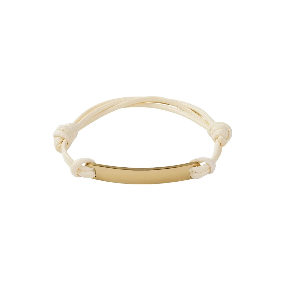 Bracelet cordon étiquette rectangulaire dorée pièces E-shop mondial Produits durables modernes accessibles