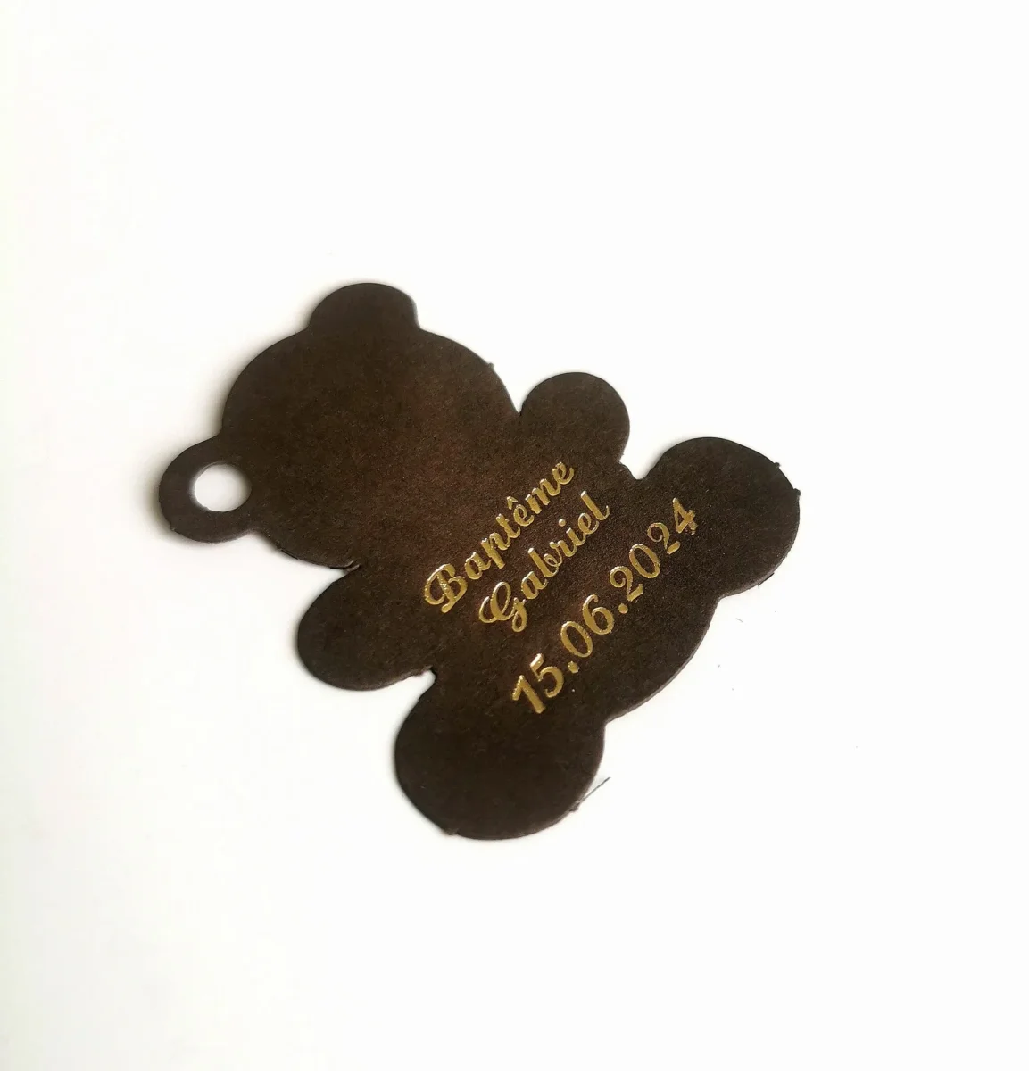 Etiquette dragées Ourson Chocolat ​Boulangerie Pâtisserie Pain Levain Viennoiseries