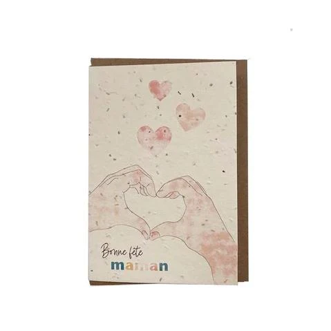 Lili Graffiti - Carte Ensemencée - Bonne Fête Maman||Lili Graffiti - Seeded Card - Happy Mother's Day - Boutique Bébé en Ligne : Soins, Jouets et Articles Maison Cartes de souhaits - Les Tatoués | Idée Cadeau Québec