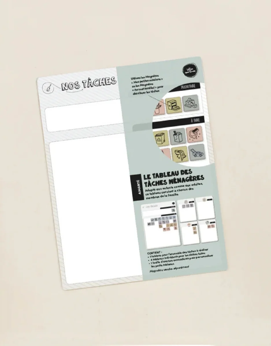 Tableau des tâches ménagères - Les belles combines - Boutique Maman & Bébé – Produits Essentiels au Quotidien - {'count': 1, 'name': 'belles'}
