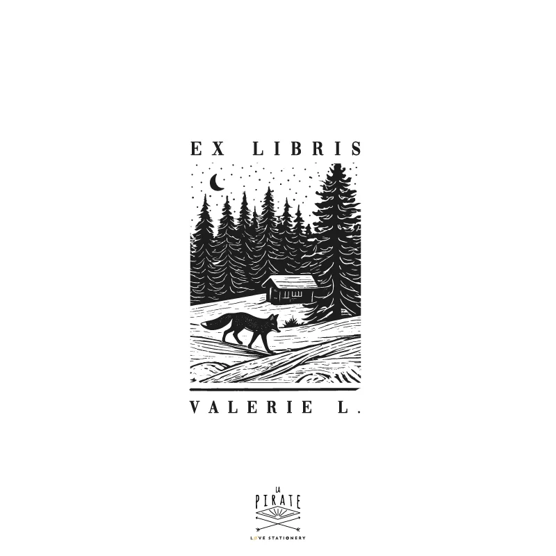 Tampon ex-libris Goupil sous la neige personnalisé, ex-libris renard original - Saldi Straordinari – Offerte Speciali Disponibili Adesso - akilon neige ex-libris