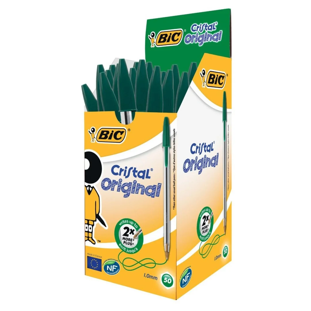 Stylo Bic Cristal VERT (unité) - Organisation de la maison avec des solutions de rangement - garde robe unité organisation maison solution rangement