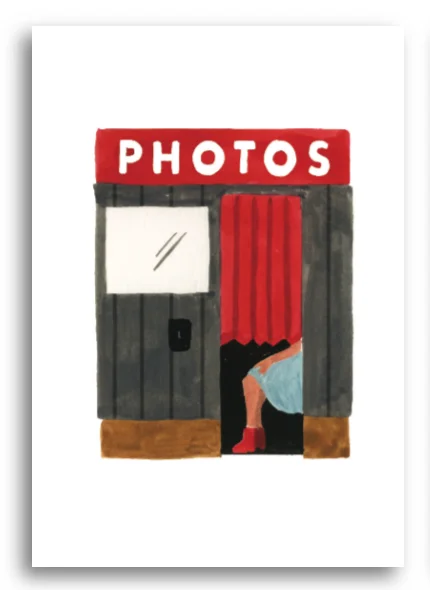 Carte postale photomaton droits - Organisation de la maison avec des solutions de rangement