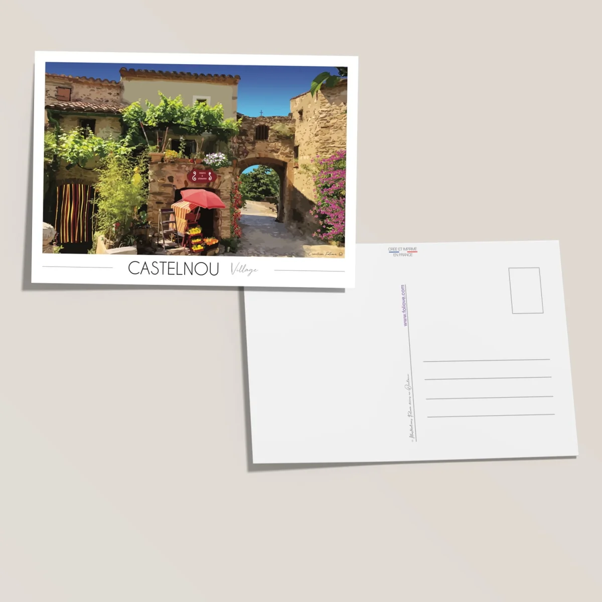 Carte postale Castelnou Village - Vins Rouges Harmonieux pour Chaque Occasion Carte Noire Vin 1998 – OccasionVin