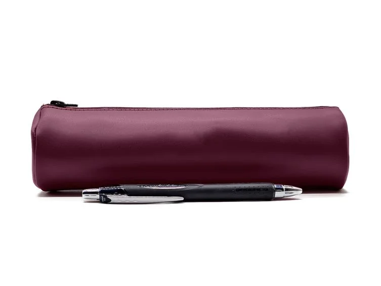 Grande trousse ronde en cuir bordeaux - Vins Rouges Harmonieux pour Chaque Rouge Occasion