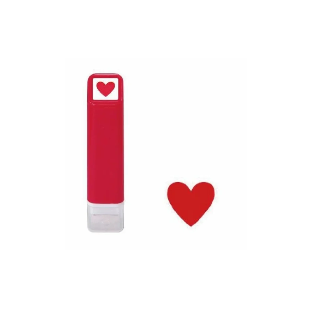 Tampon Pré-encré Coeur Rouge - Organisation de la maison avec des solutions de rangement Comment organiser sa maison au quotidien ? - Conservation Nature