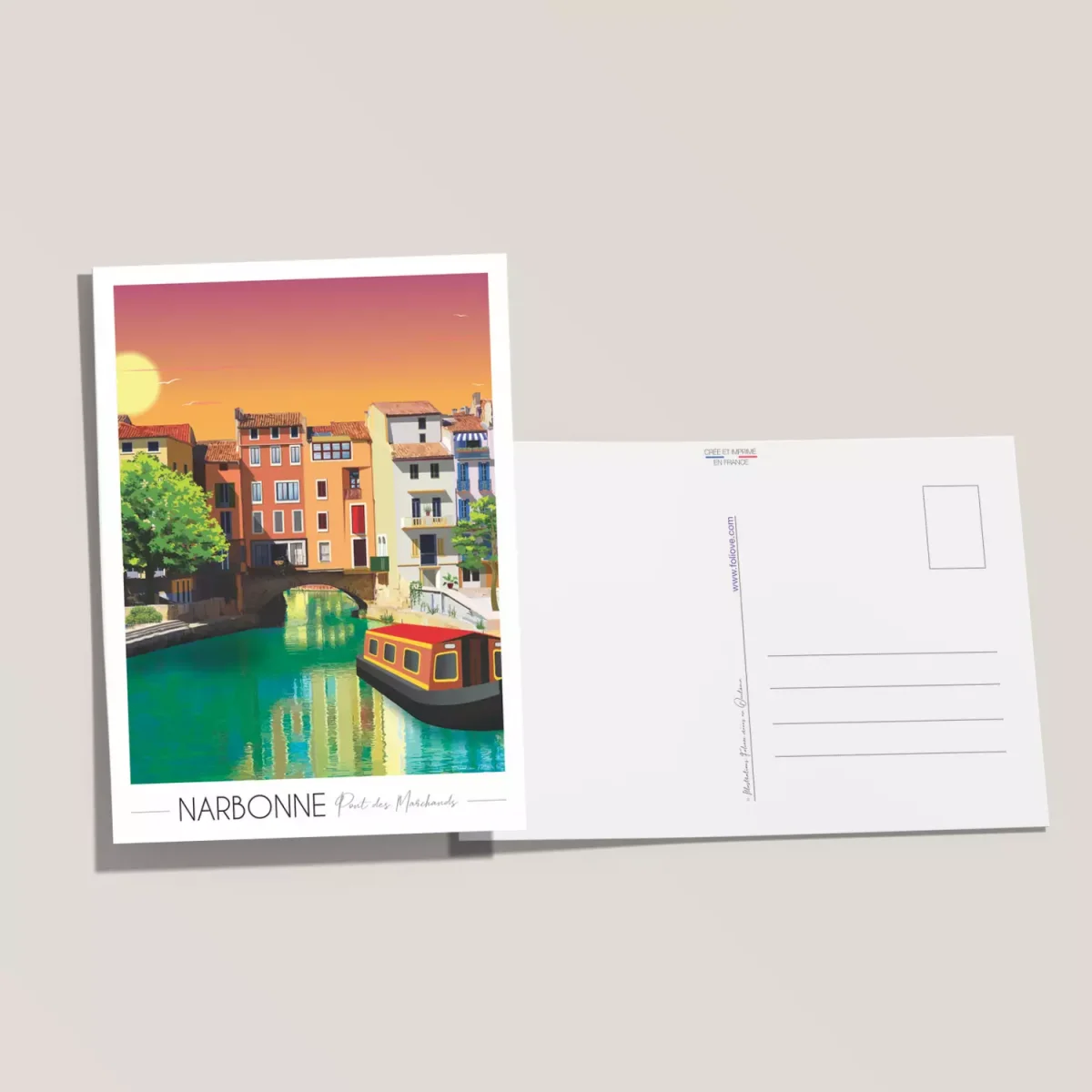 Carte postale Narbonne Marchands Vins Rouges Harmonieux Occasion