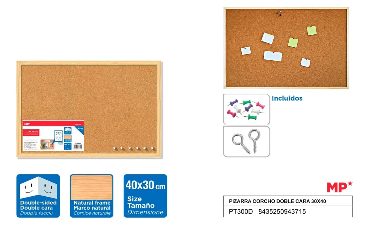 Tableau double face cm punaises Madrid Papel Organisation maison solutions rangement